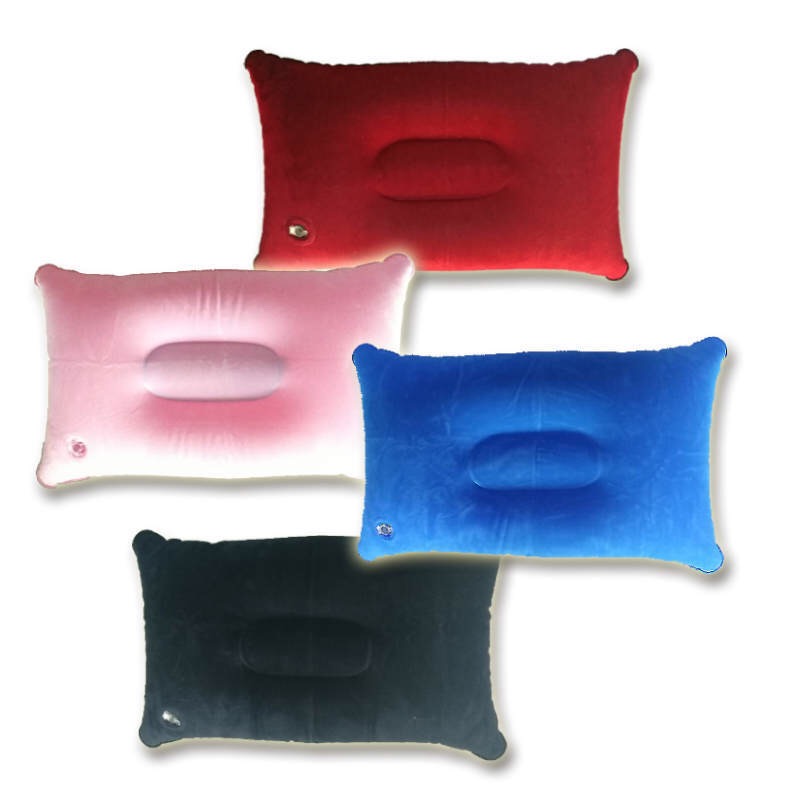 portable inflatable flocking neck pillow/travelling comfortable pillow